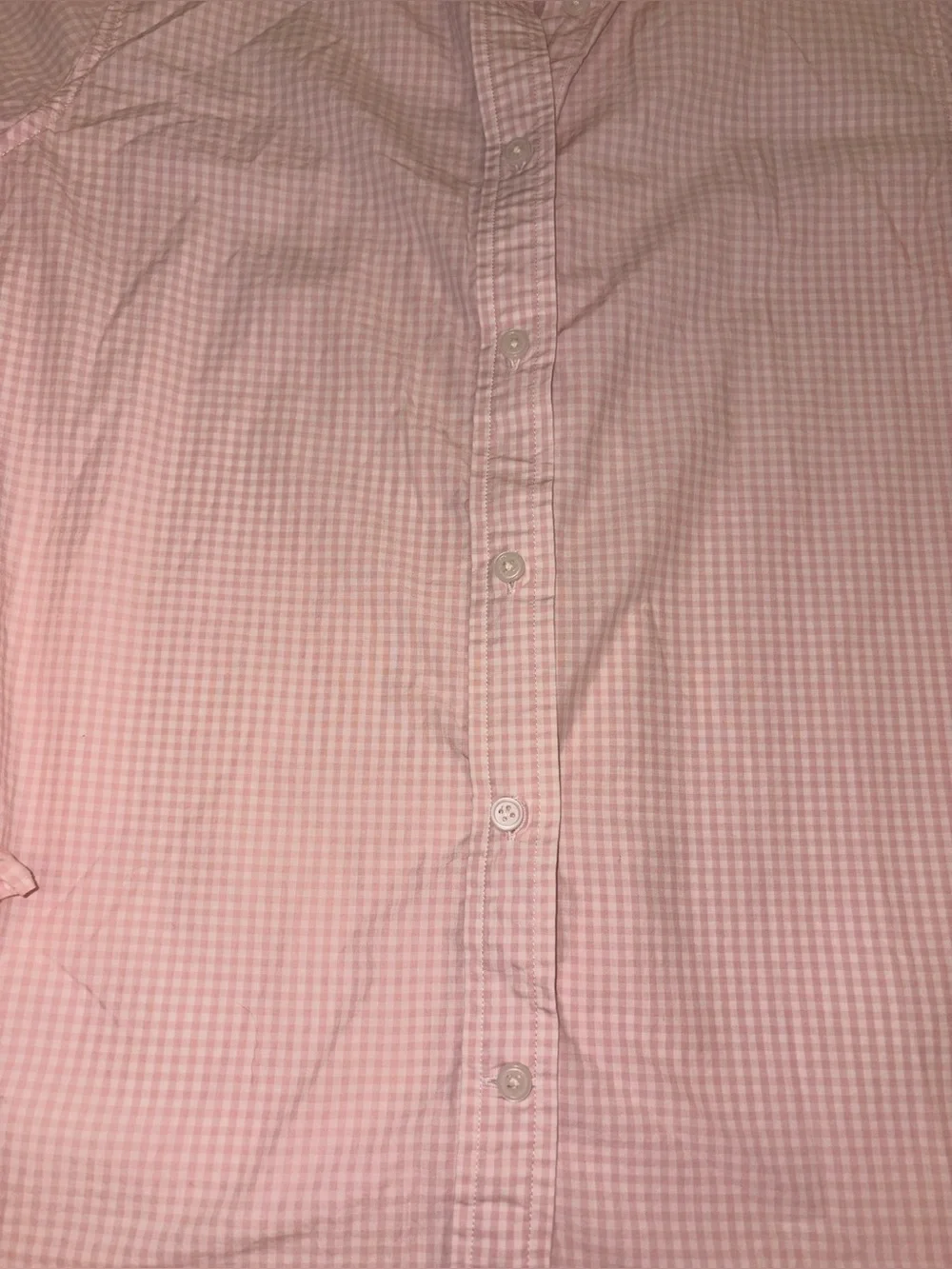 J.Crew Classic-Fit Ruffleneck Gingham Shirt Pink – Size 4
